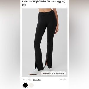 Black Small - alo airbrush, high waist flutter, legging